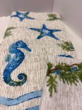 Gold Coast Coastal Themed Kitchen Towel & Potholders Set of 5